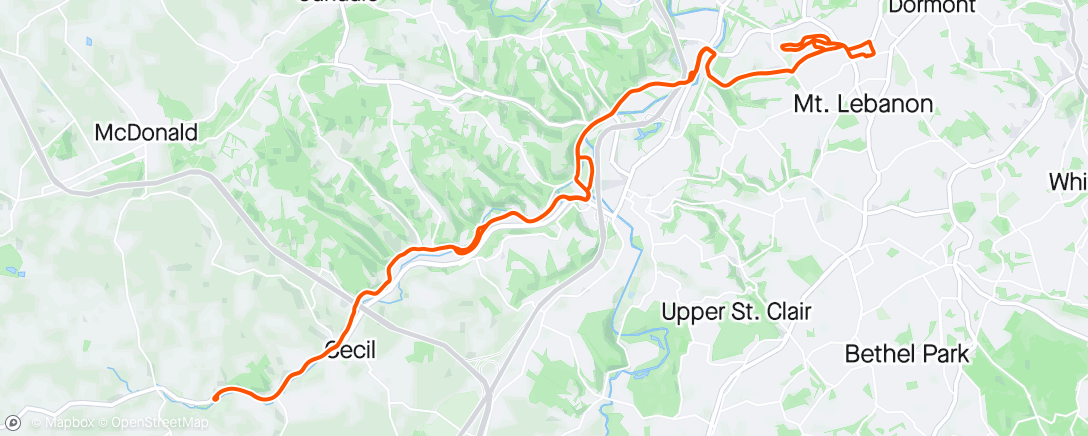 Map of the activity, Early Morning Ride