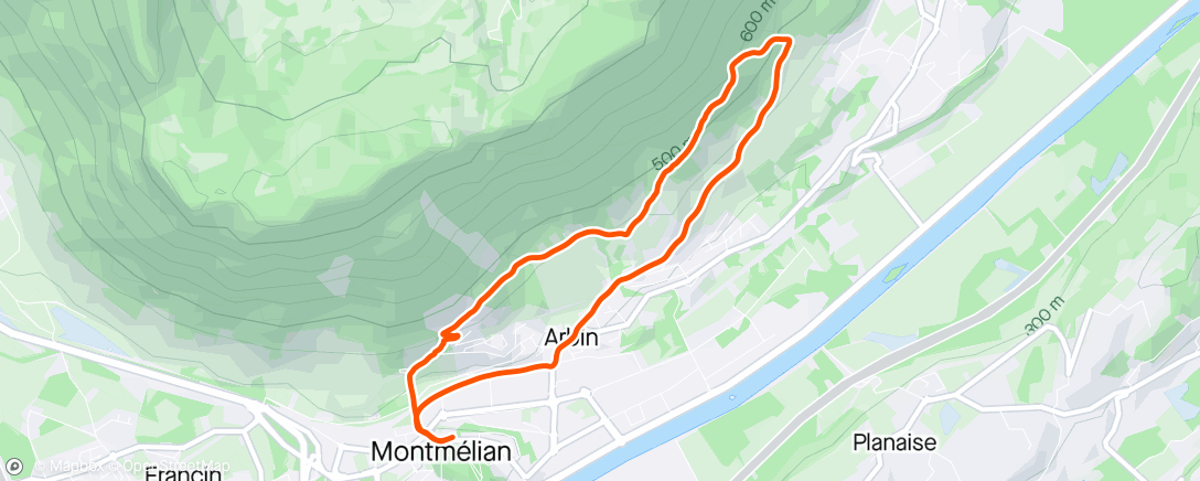 活动地图，Morning Trail Run avec lucia