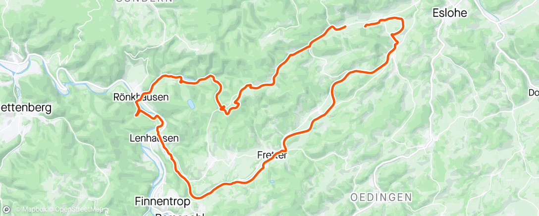 Map of the activity, Neue Straße Rönkhausen Richtung Oberbecken