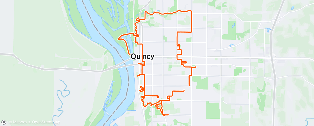 Map of the activity, Tour de Quincy with Steve