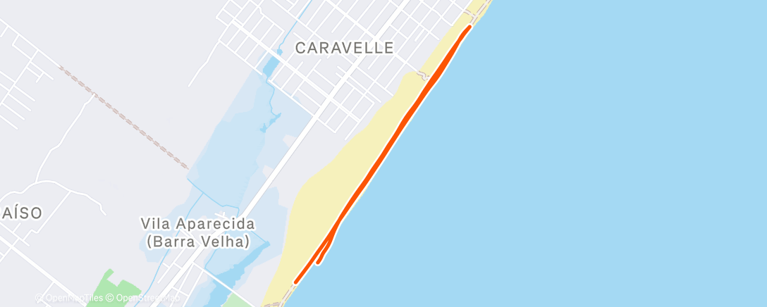 Map of the activity, Evening Run