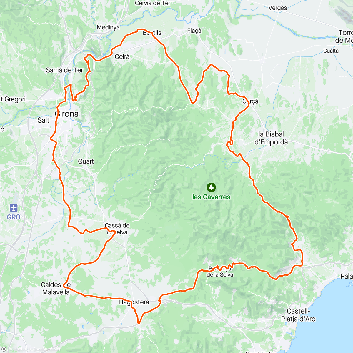 Map of the activity, La Ciclobrava