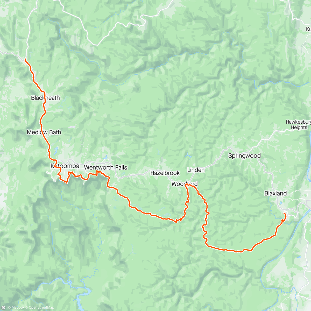 Map of the activity, BMX - Blue Mountains Express
Glenbrook to Mount Victoria
New FKT (Solo & Unsupported)by 1hr:4mins