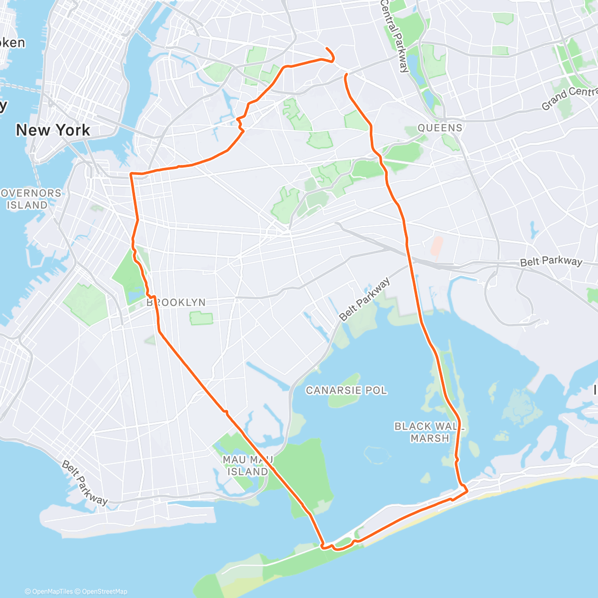 Map of the activity, Afternoon Ride