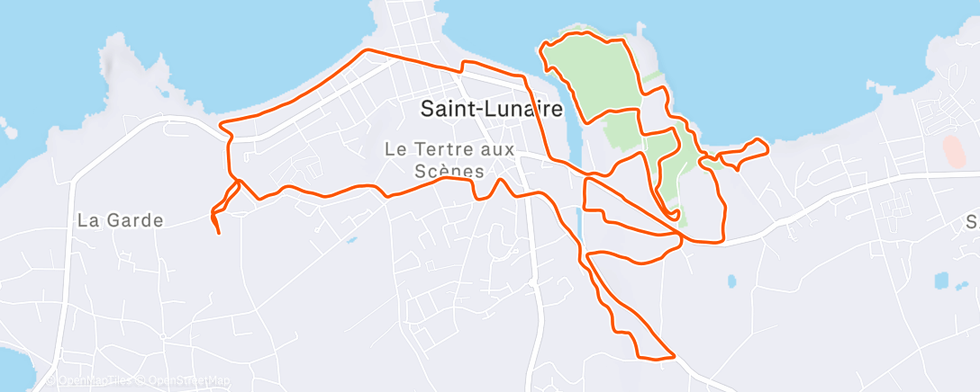 Map of the activity, Trail le matin