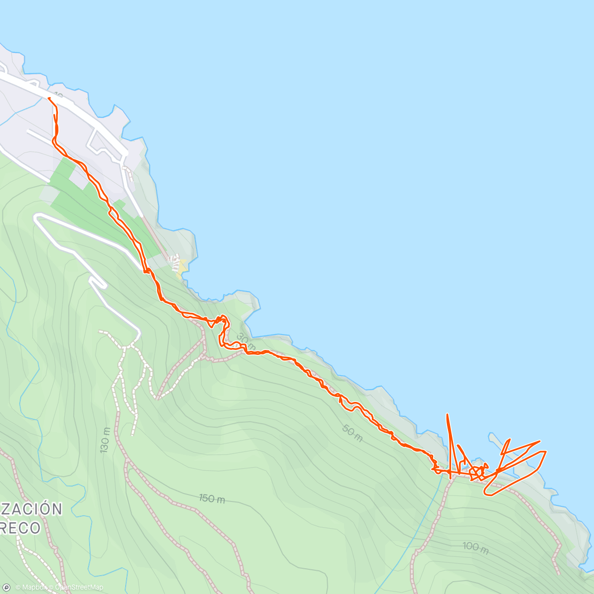 Map of the activity, Cova tallada