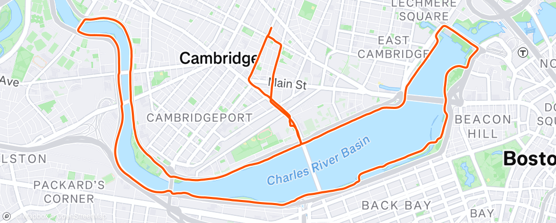Map of the activity, Morning Run