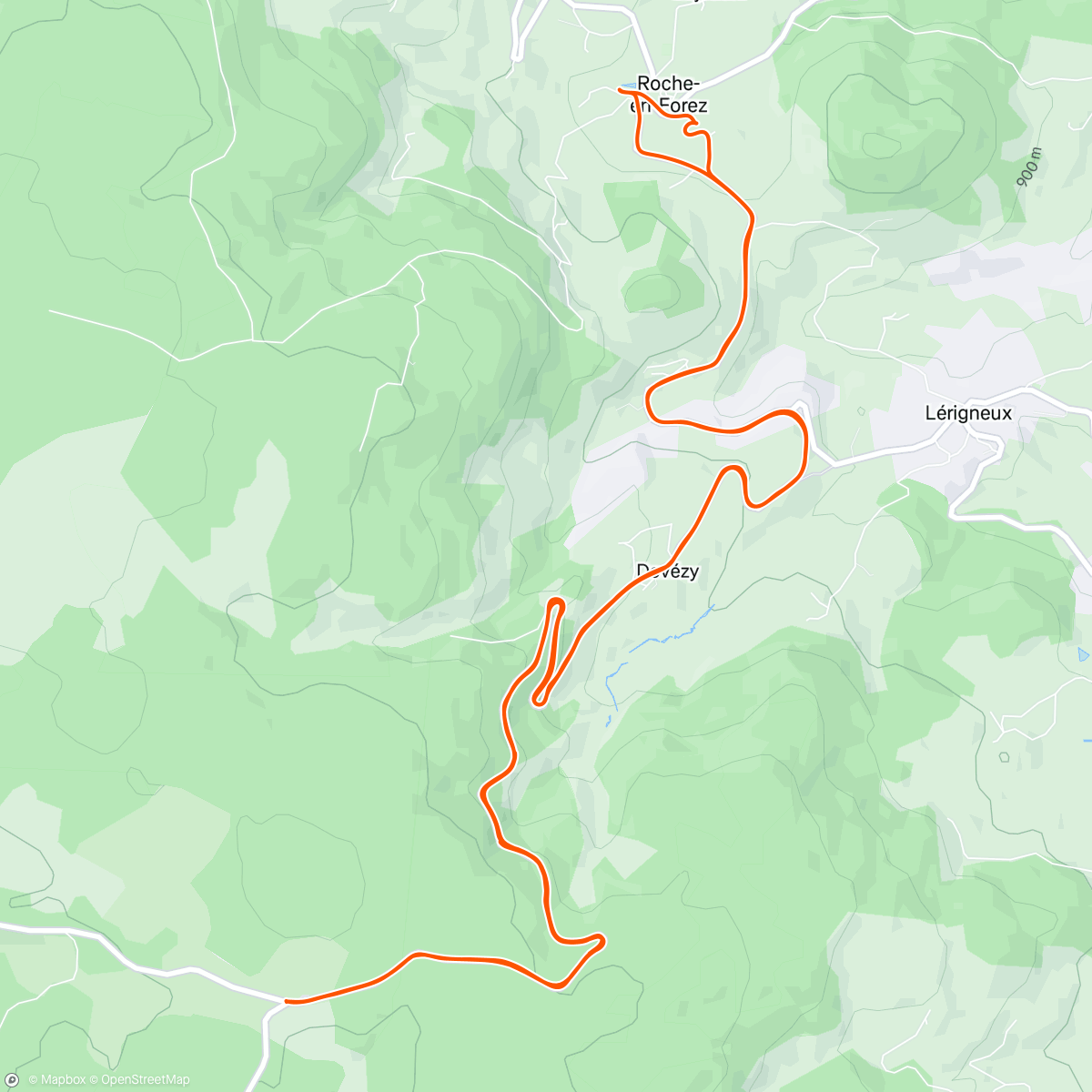 Map of the activity, Vtt sur route PMA