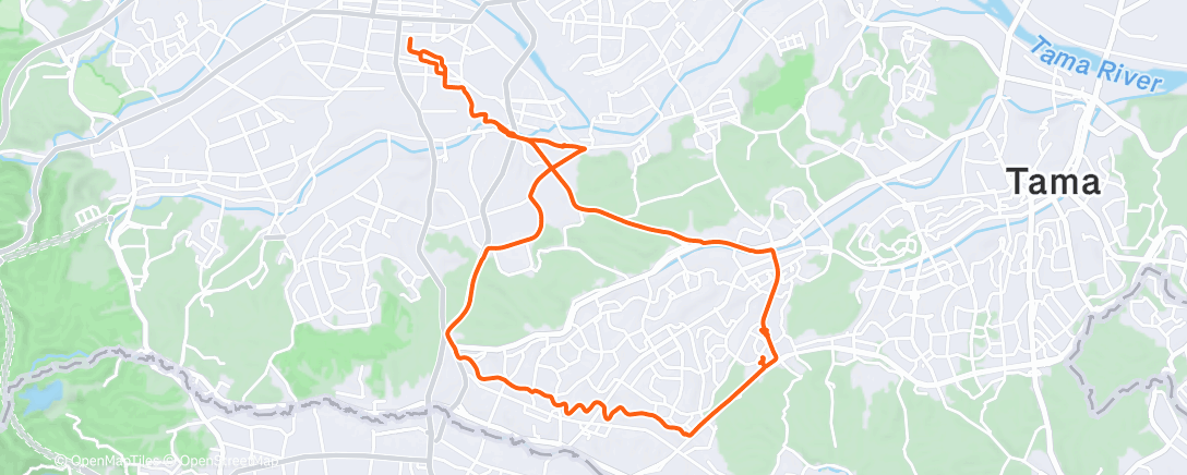 Map of the activity, ママチャリ散歩