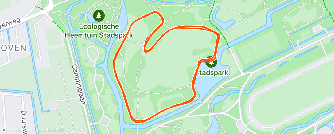 Karte der Aktivität „Stadspark parkrun”