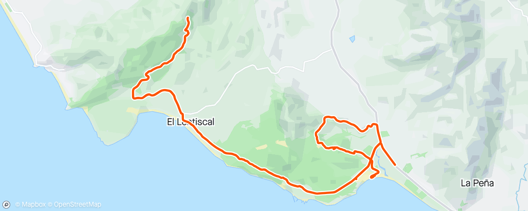 Mapa de la actividad (Bicicleta de montaña a la hora del almuerzo)