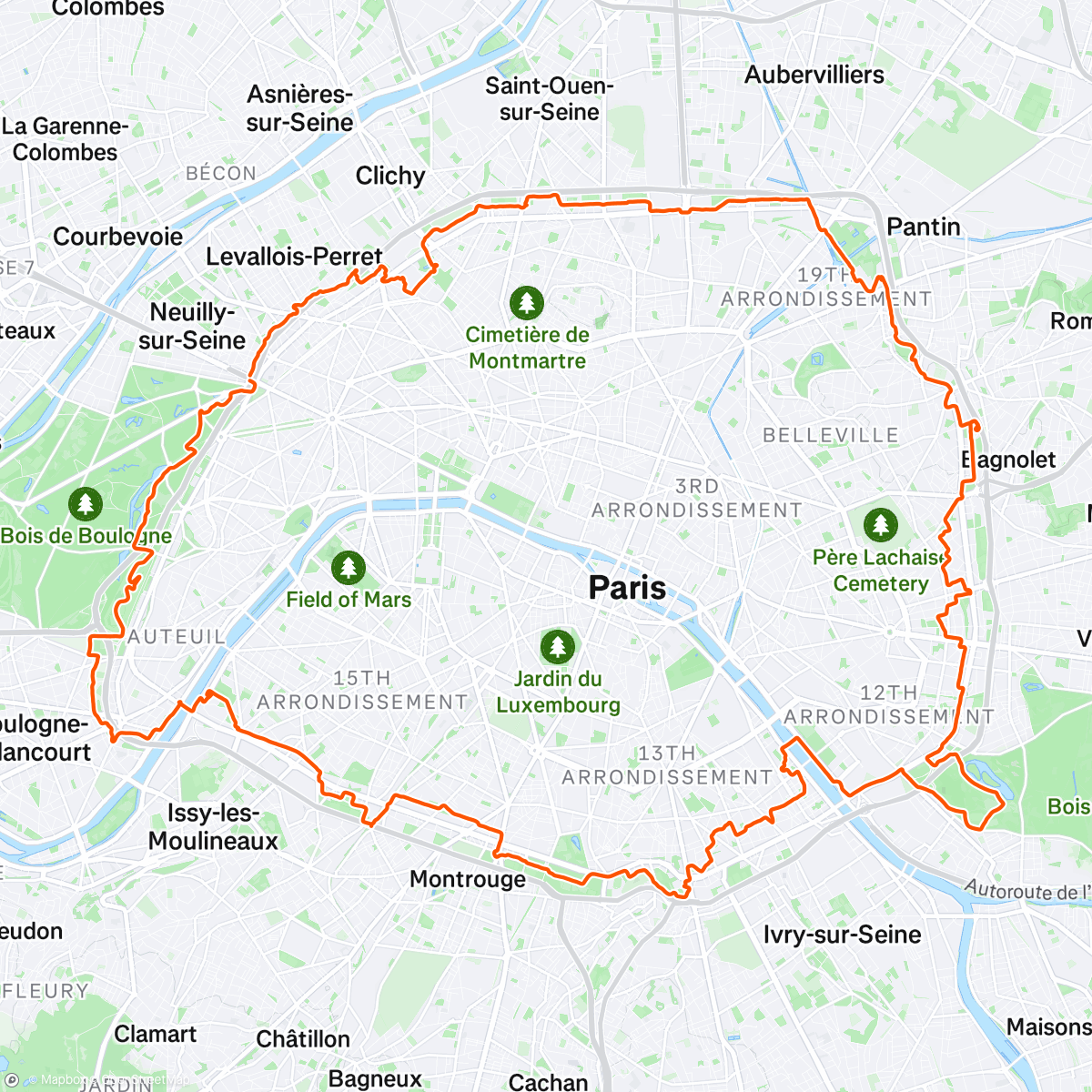 Map of the activity, ⚪️🔴 GR75 ⚪️🔴