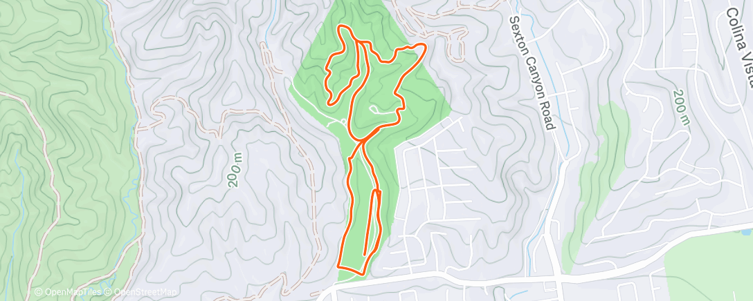 Map of the activity, Afternoon Trail Run