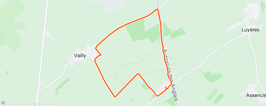 Map of the activity, Afternoon Trail Run