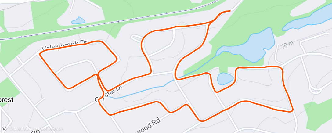 Map of the activity, Evening Walk