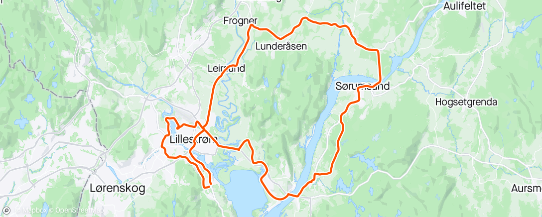 活动地图，Rolig om Sørumsand i finværet 🌧️🌧️