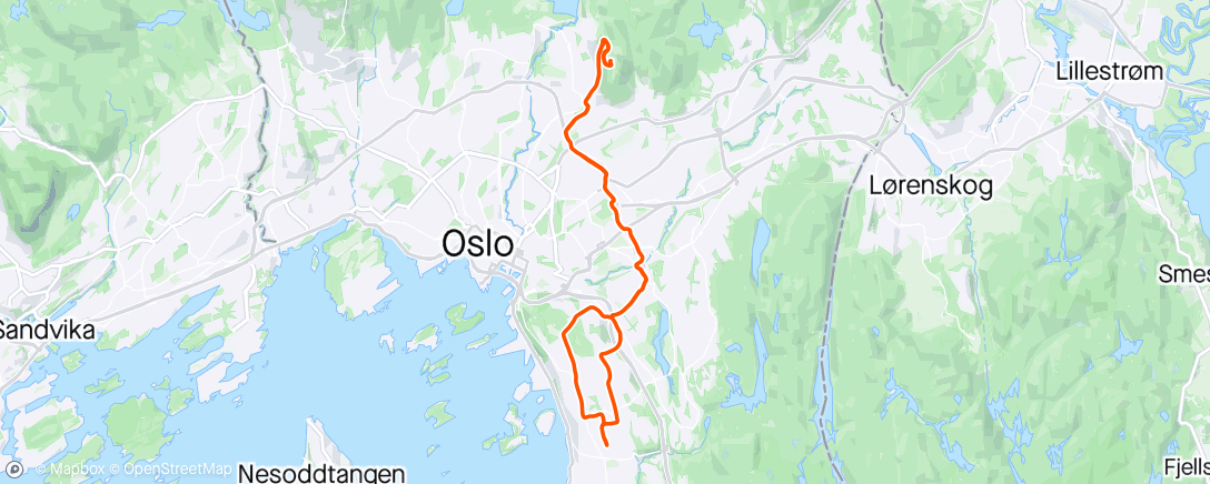 Mapa da atividade, Intervall Grefsenkollen