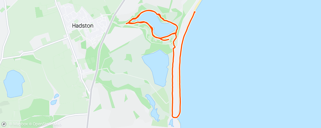 Карта физической активности (Druridge bay 10k)