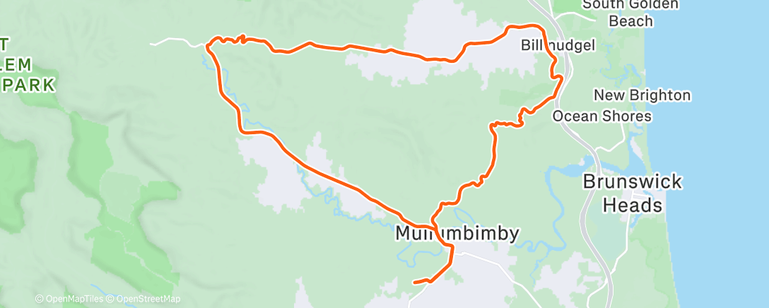 Map of the activity, Afternoon Ride