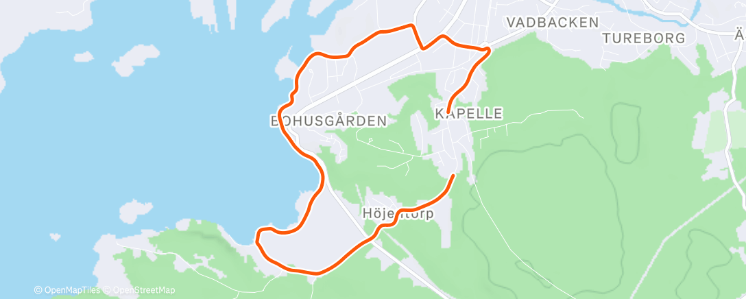 Map of the activity, Evening Run