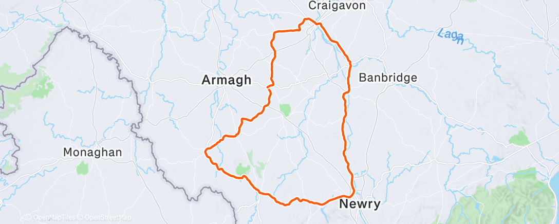 Map of the activity, Cycling