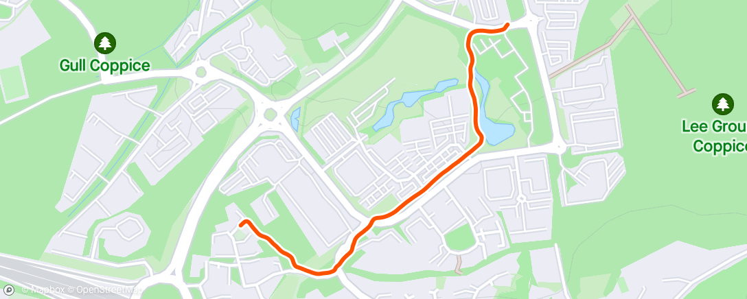 Map of the activity, warm-up run