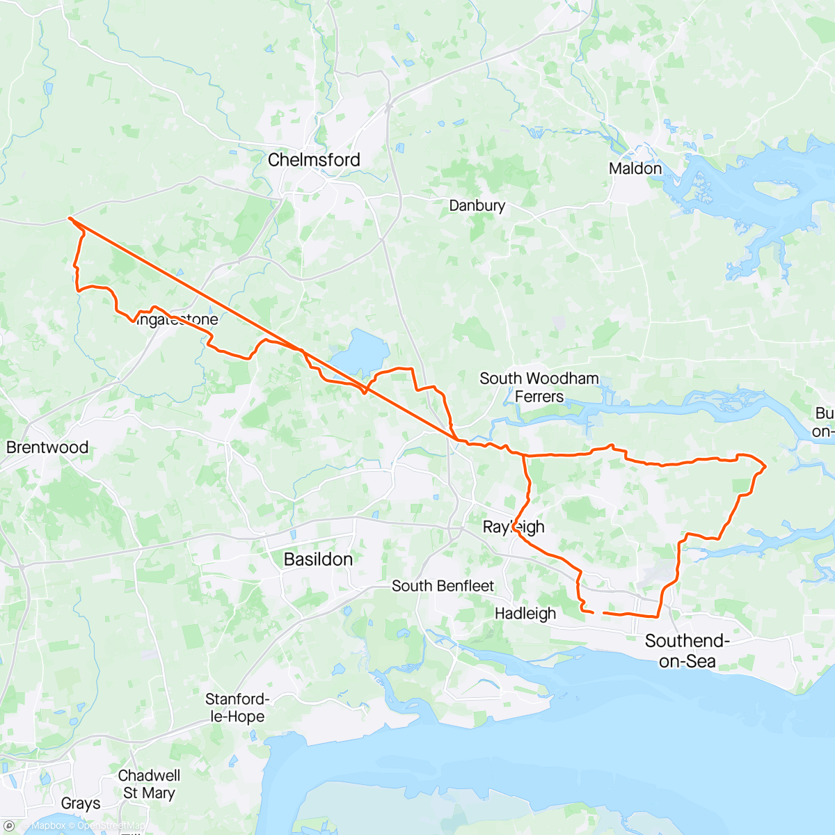 Map of the activity, SWCC Red Ride