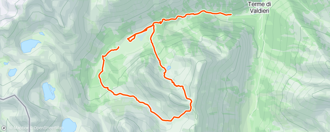 Map of the activity, Sessione di sci fuoripista mattutina