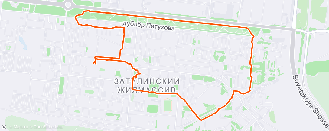 Map of the activity, Дневная прогулка