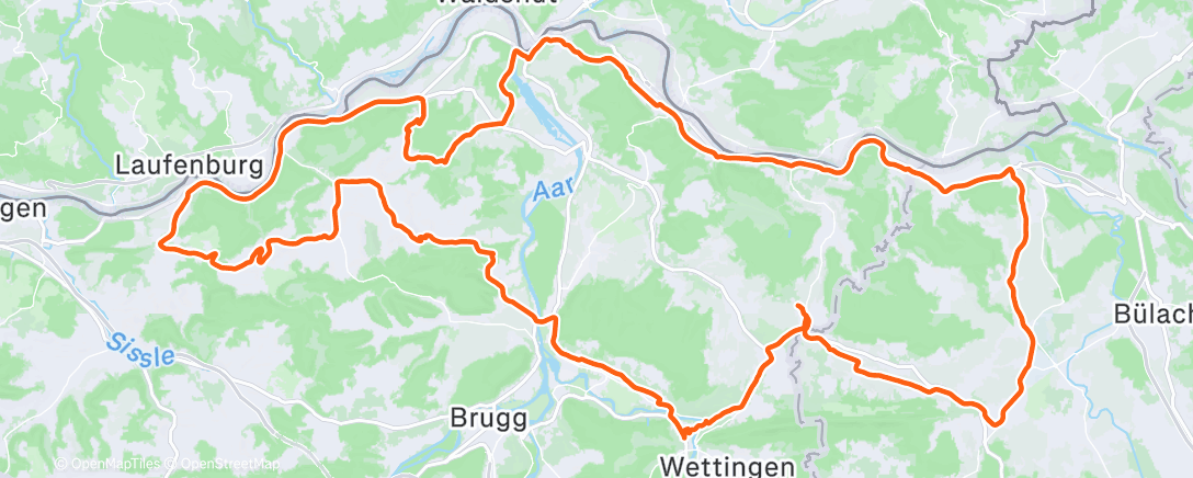 Map of the activity, Radfahren