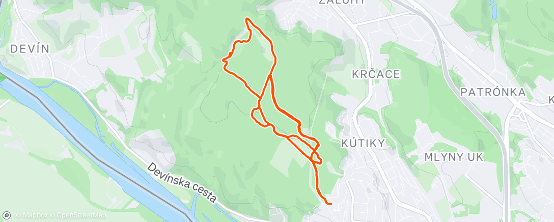 Map of the activity, Lunch Run