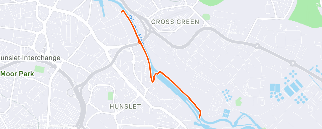 Map of the activity, Morning Run