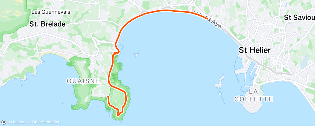 Map of the activity, Part 2 of run swim commute