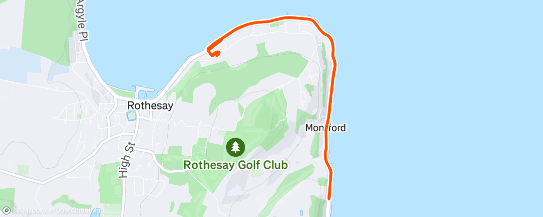 Map of the activity, Bute Threshold intervals