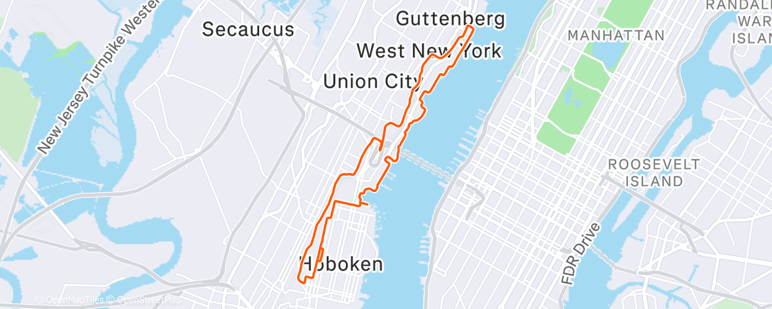 Map of the activity, Morning Run