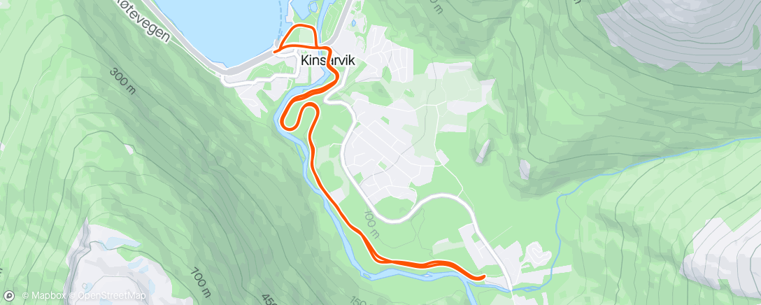 Map of the activity, Ferjeventing i Kinsarvik