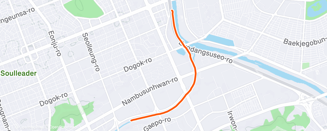 Map of the activity, Lunch Run