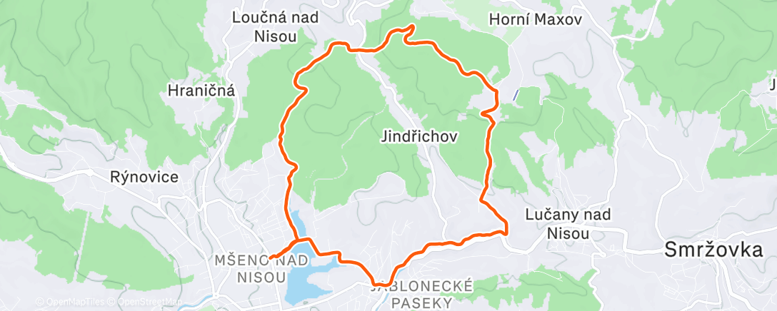 Map of the activity, Night Run