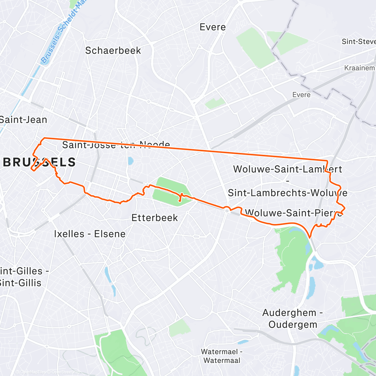 Map of the activity, Дневная прогулка