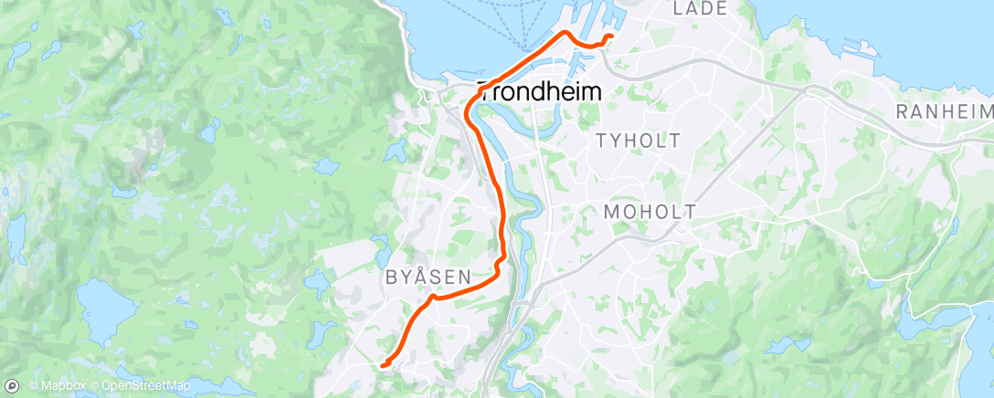 Map of the activity, E-Bike Commute (From Work Tuesday) - ☀️ 17°C