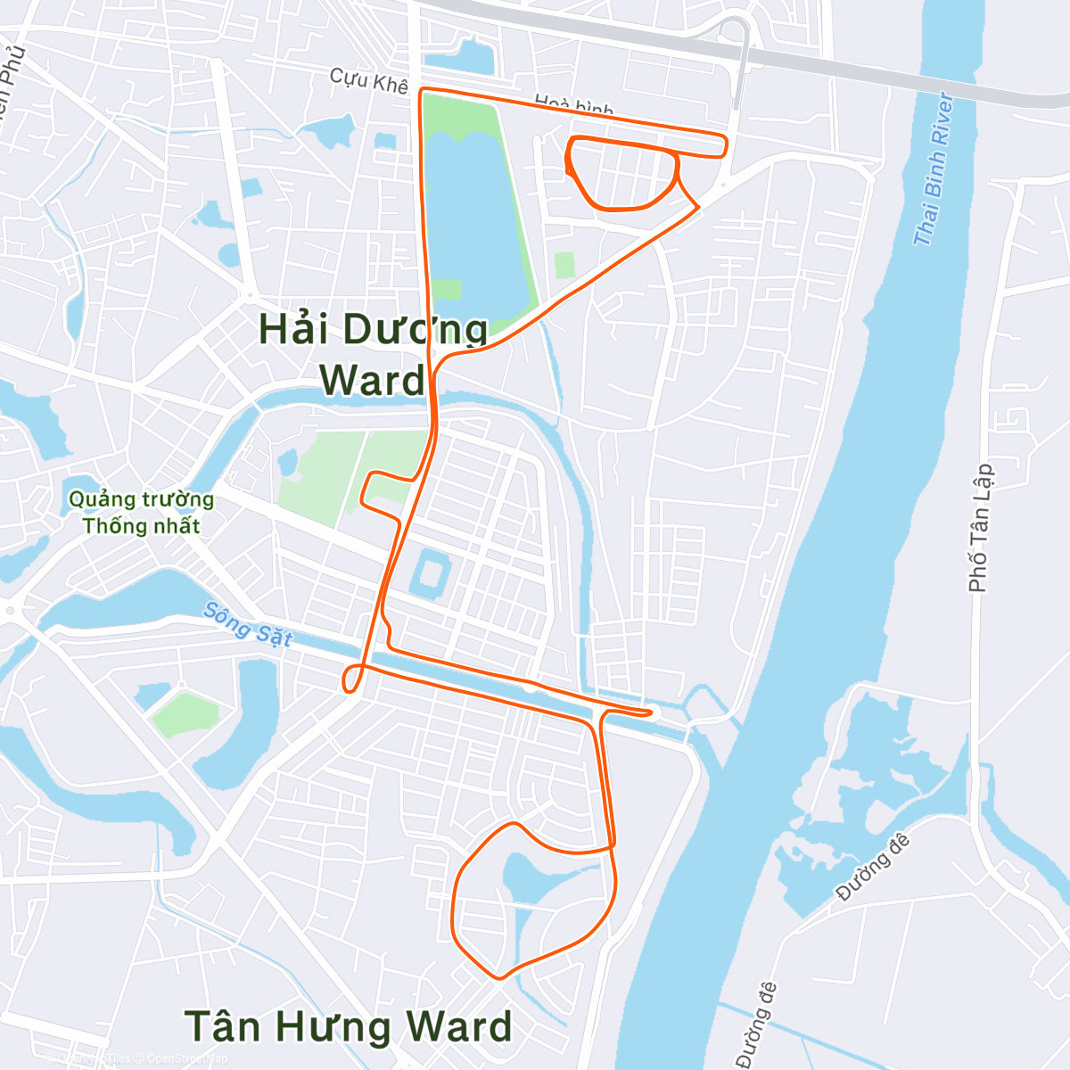 Map of the activity, Morning Run