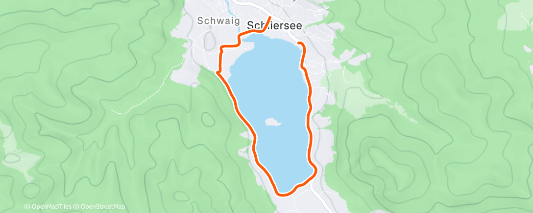 Map of the activity, Lauf am Morgen