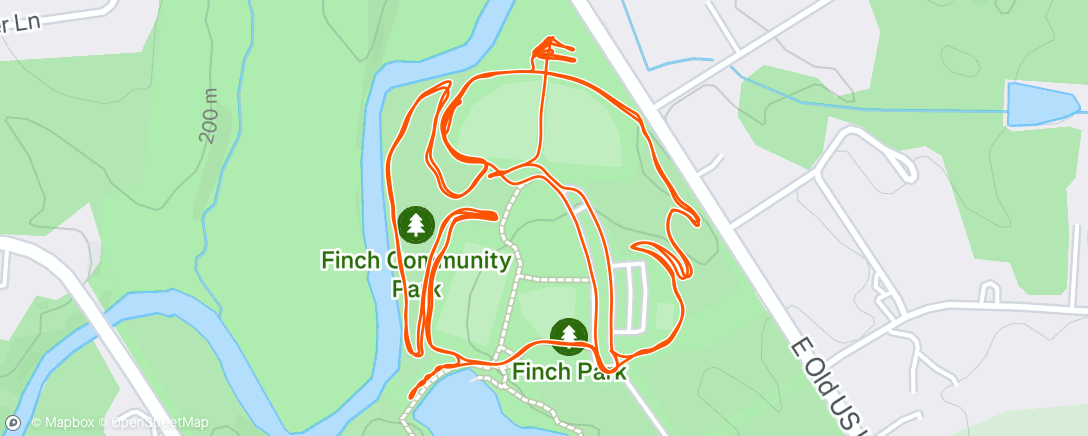 Map of the activity, Evening Ride