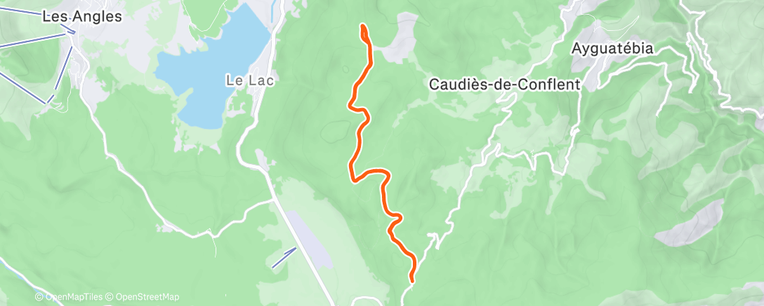 Map of the activity, Ski nordique le midi
