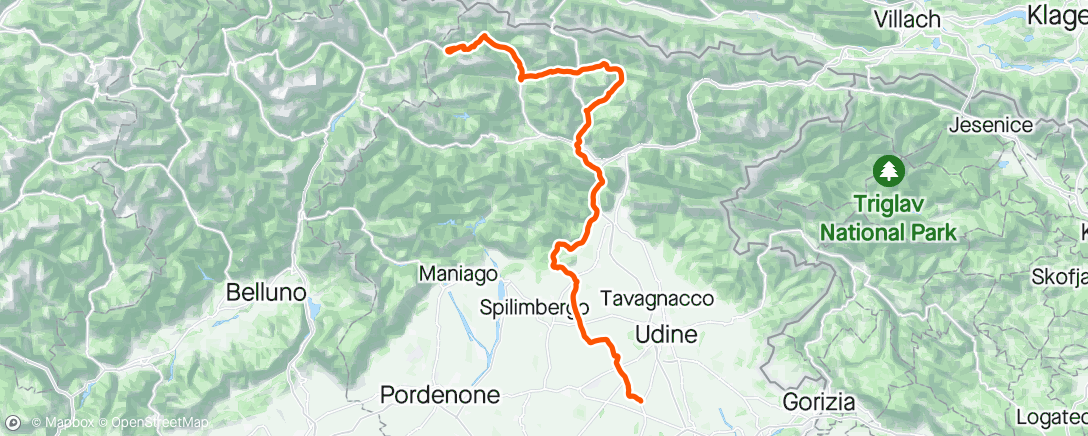 Map of the activity, Giro d’Italia - Stage 19