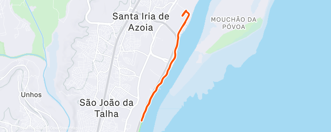 Map of the activity, Corrida da hora do almoço