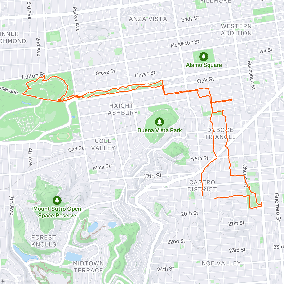 Map of the activity, I would walk 100 miles…