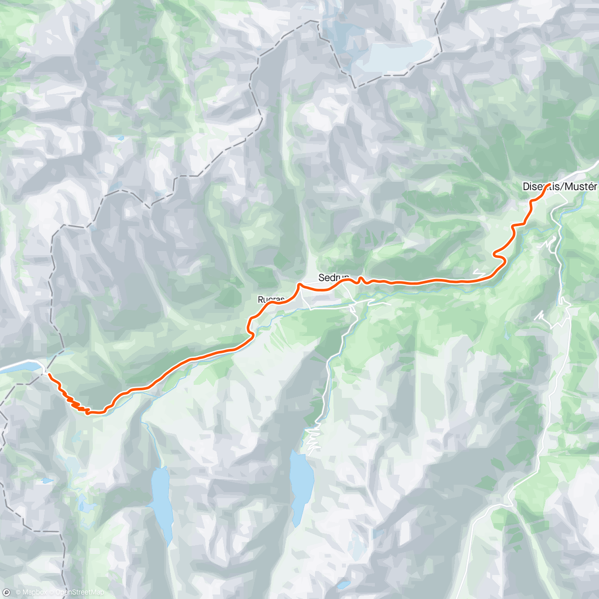 Carte de l'activité Kinomap - 🦋🔻The Swiss Butterfly Loop (stage B/M) - col de Oberalp (downhill)
