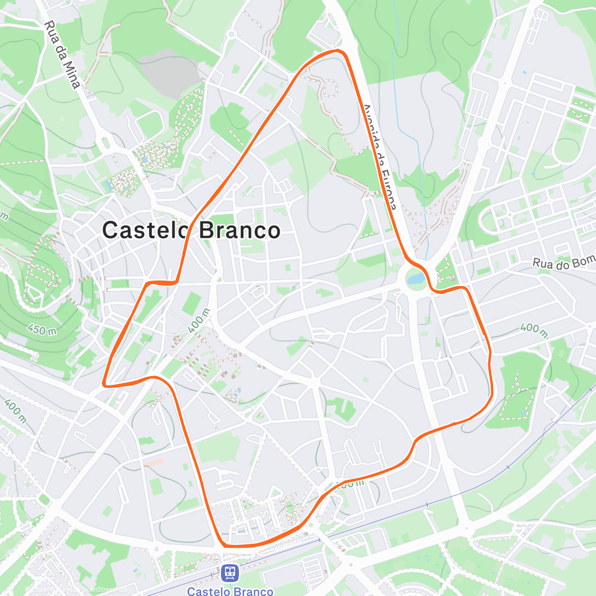Map of the activity, S. Silvestre Castelo Branco 🏆