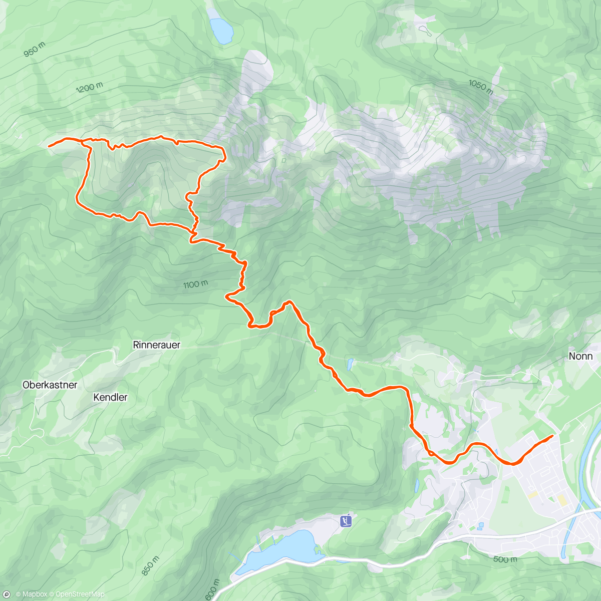 Map of the activity, Zwiesel Loop with Baulee